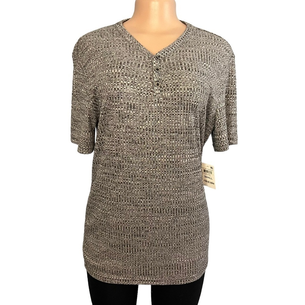 3/$30 ☀️International Concepts INC Stucco Grey Short Sleeve Shirt